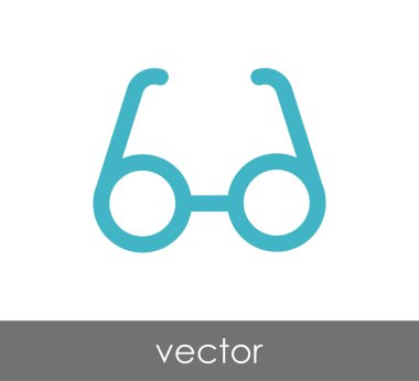 gözlük düz simgesi