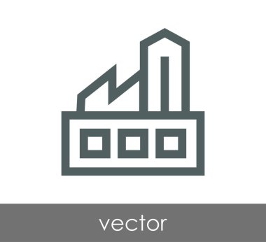 Fabrika düz simgesi