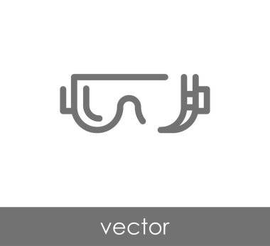 gözlük düz simgesi