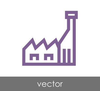 Fabrika düz simgesi