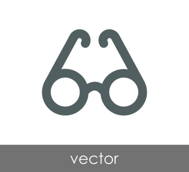 gözlük düz simgesi