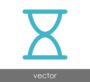 Kum saati simgesi illüstrasyon