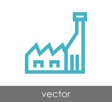 Fabrika düz simgesi