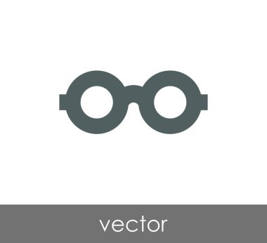 gözlük düz simgesi