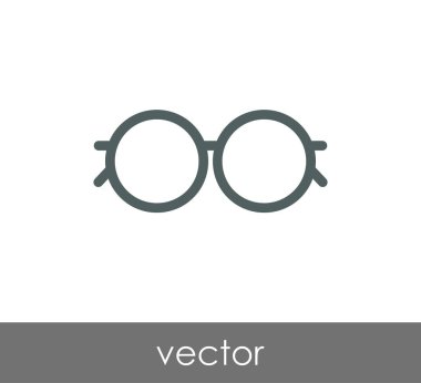 gözlük düz simgesi