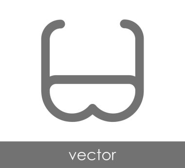gözlük düz simgesi