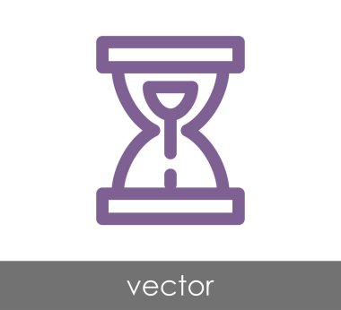 Kum saati simgesi illüstrasyon