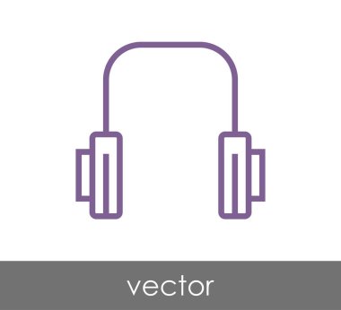 Tasarım kulaklıklar simgesinin