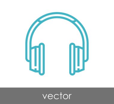 Tasarım kulaklıklar simgesinin