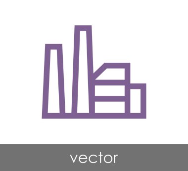 Fabrika düz simgesi