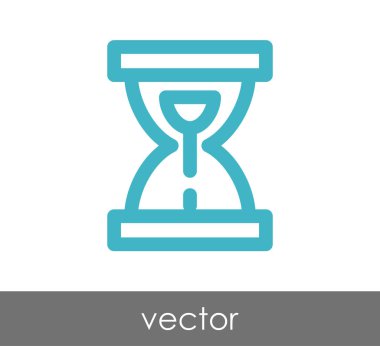 Kum saati simgesi illüstrasyon