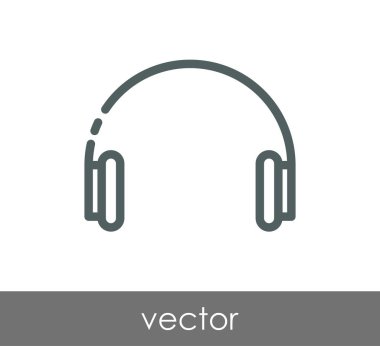 Tasarım kulaklıklar simgesinin