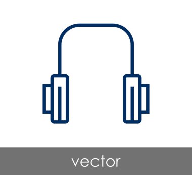 Tasarım kulaklıklar simgesinin