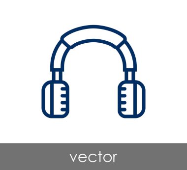 Tasarım kulaklıklar simgesinin