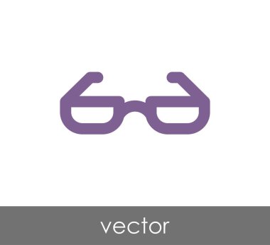 gözlük düz simgesi