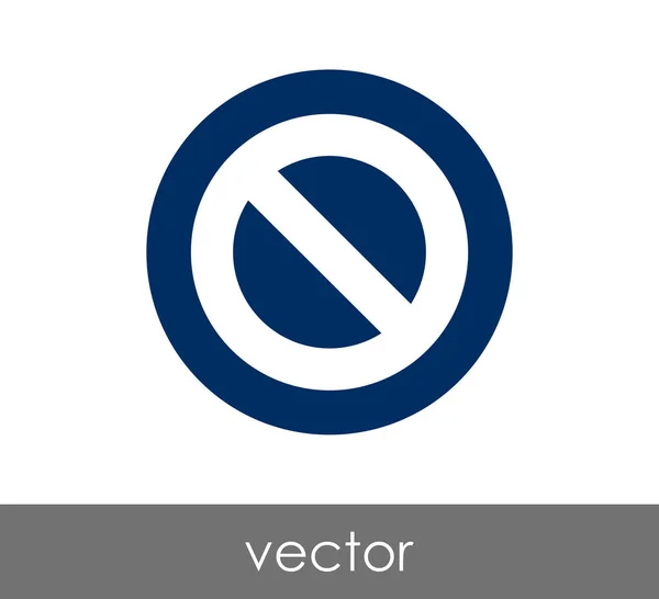 Icône de signe interdit — Image vectorielle
