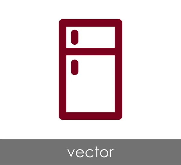 Hűtőszekrény lapos ikon — Stock Vector