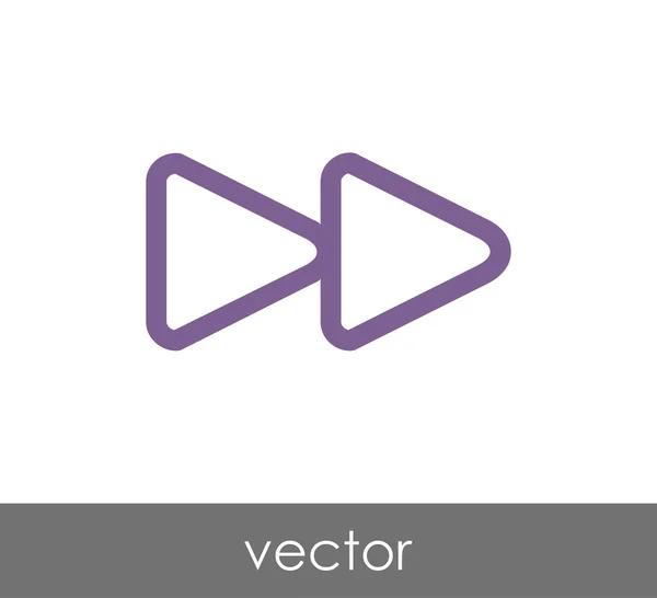 Vooruitspoelen pictogram — Stockvector