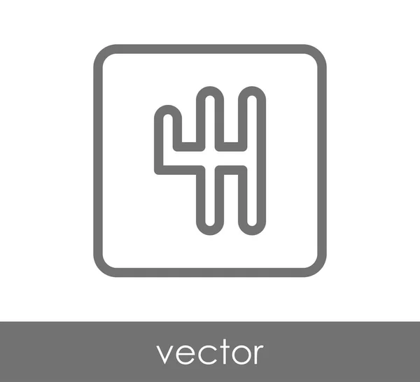 Icono de caja de cambios del coche — Vector de stock