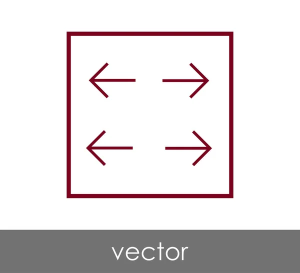 Ampliar icono de ventana de aplicación — Vector de stock