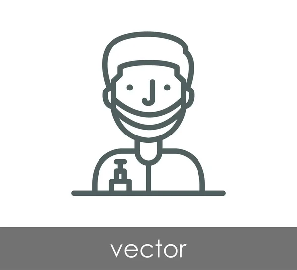 Doktor ikona ilustrace — Stockový vektor