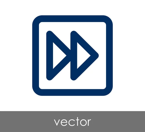 Vooruitspoelen pictogram — Stockvector