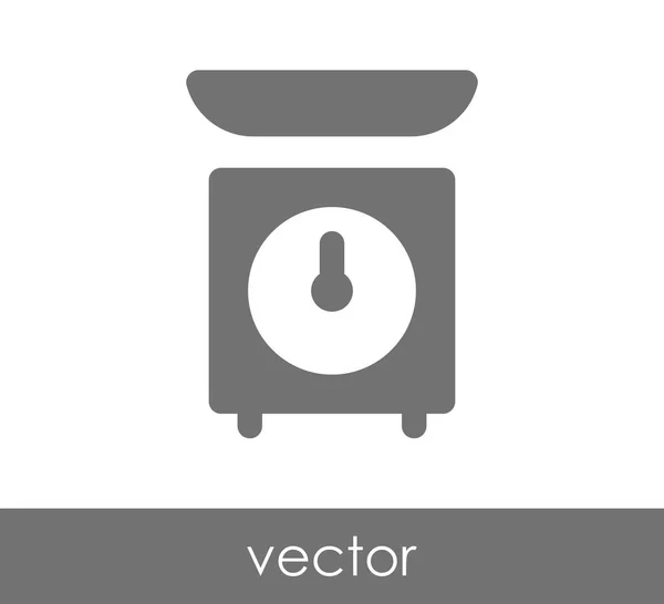 Icono de escala de alimentos — Vector de stock