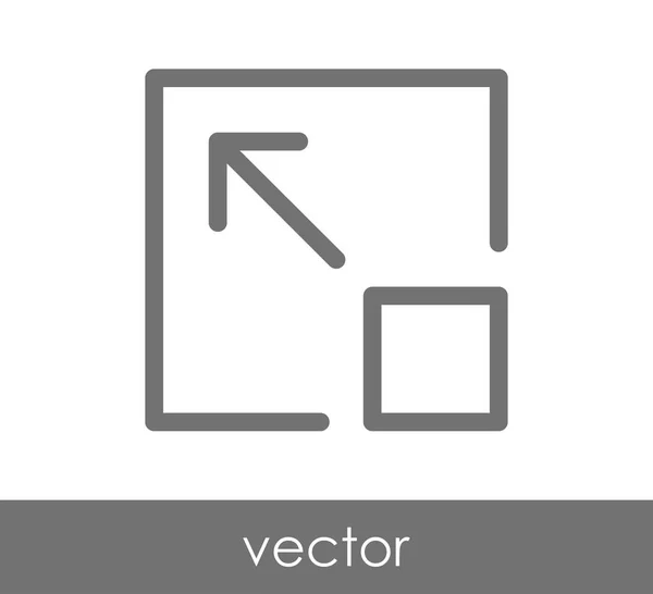 Ampliar icono de ventana de aplicación — Vector de stock
