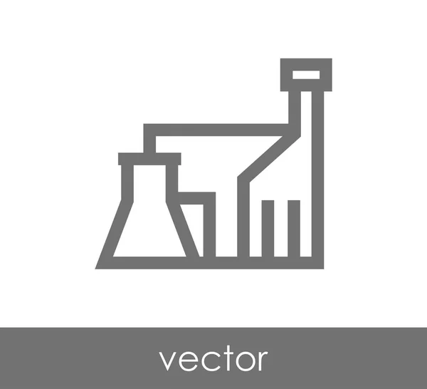 Icono de fábrica industrial — Vector de stock