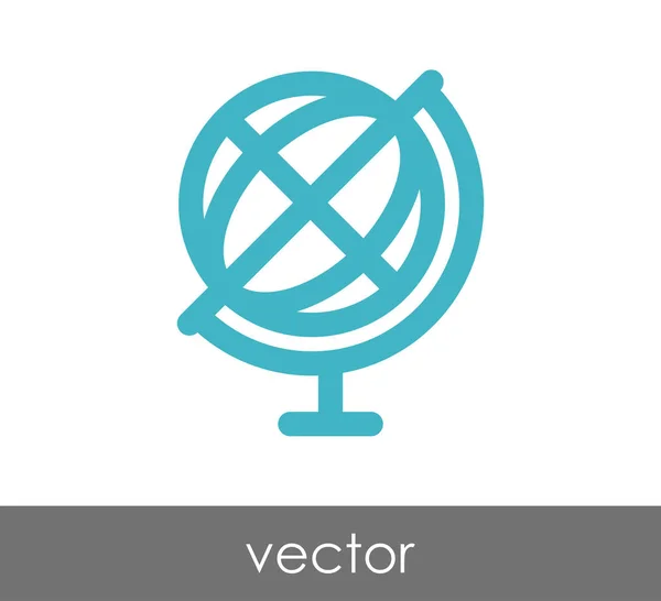 Icono web de tierra — Vector de stock