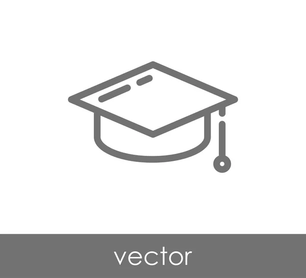 Ícone de boné de graduação — Vetor de Stock