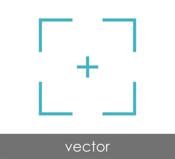 Icona messa a fuoco della fotocamera — Vettoriale Stock