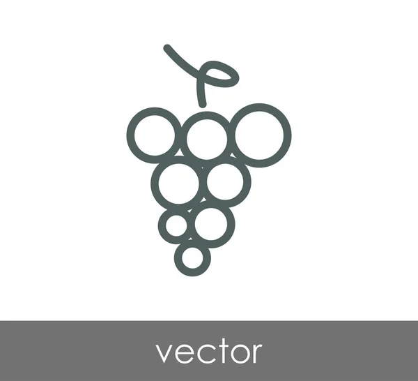 Icono de racimo de uvas — Vector de stock