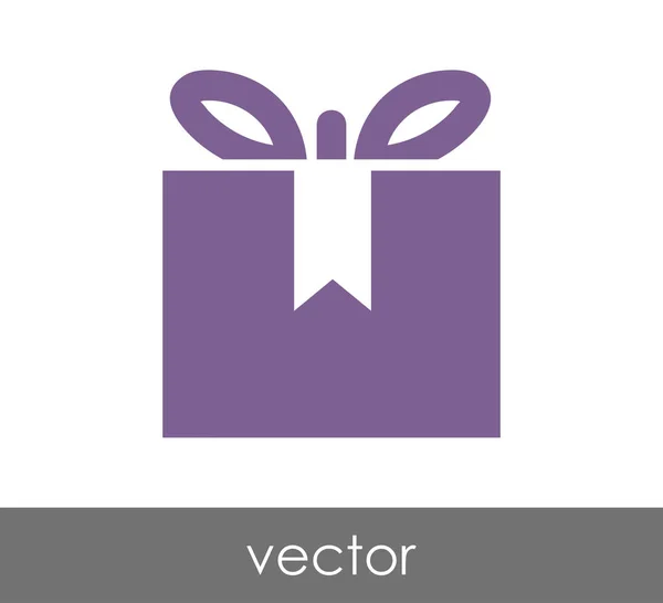 Geschenkbox-Symbol — Stockvektor