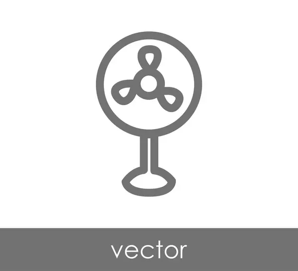 Ventilador icono plano — Vector de stock