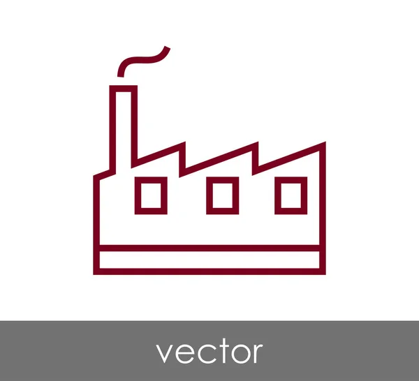 Иконка фабрики — стоковый вектор