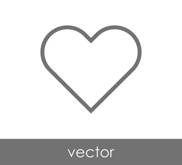 Simple icono del corazón — Vector de stock