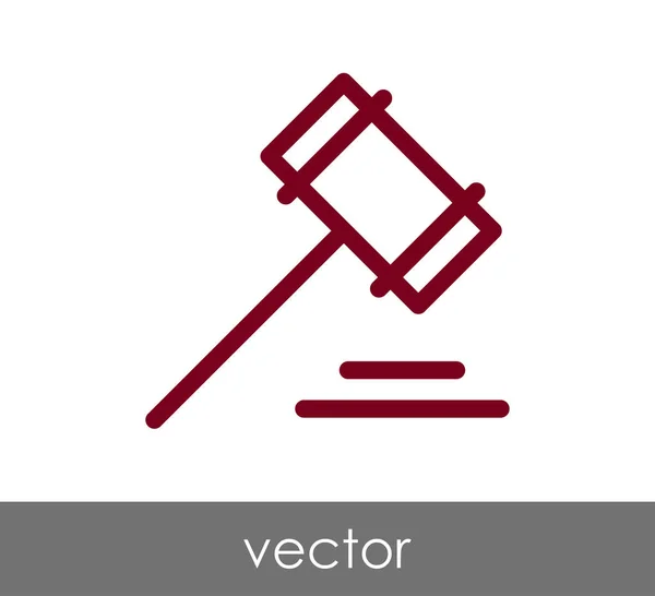 Аукціон hammer значок — стоковий вектор