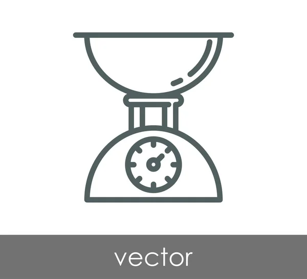 Icono de escala de alimentos — Vector de stock