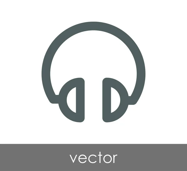 Diseño de icono de auriculares — Vector de stock