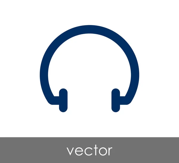 Ontwerp van de hoofdtelefoon-pictogram — Stockvector