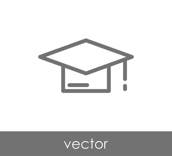 Ícone de boné de graduação — Vetor de Stock