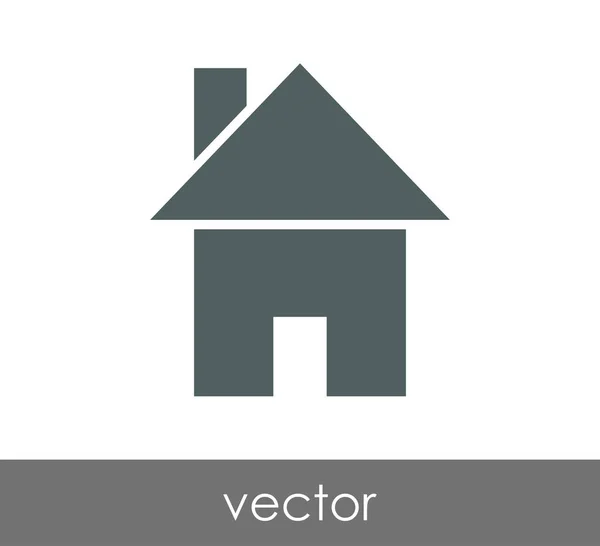 Ikon til hjemmebygning – stockvektor
