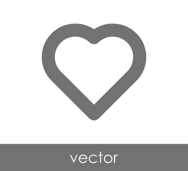 Simple icono del corazón — Vector de stock