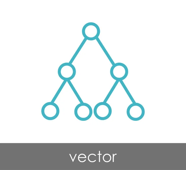 Ilustración del icono jerárquico — Vector de stock