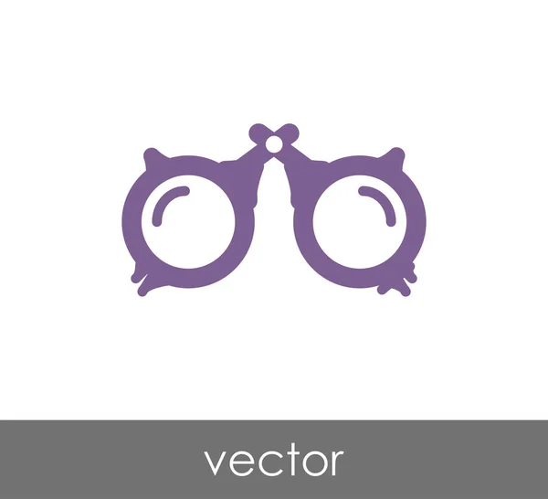 Плоский значок окулярів — стоковий вектор