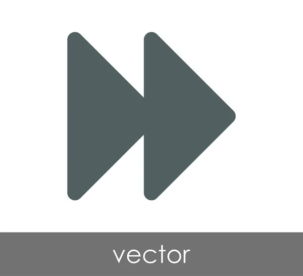 Vooruitspoelen pictogram — Stockvector