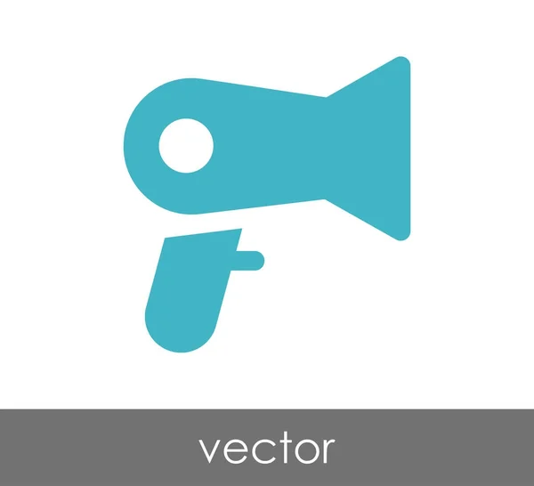 Secador de pelo silueta icono — Vector de stock