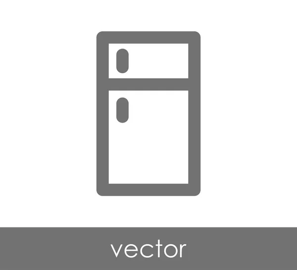 Nevera icono plano — Vector de stock