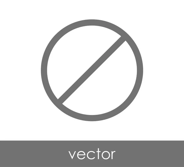 Значок запрещённого круга — стоковый вектор